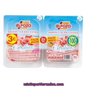 El Pozo Jamón Cocido Extrafinas Envase 2 X 150 Gr