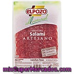 Elpozo All Natural Salami Artesano Extra En Lonchas Finas Sin Gluten Envase 90 G