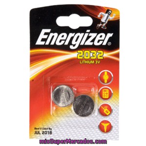 Energizer Pila Boton Cr2032 Blister 2 Unidades