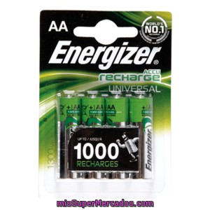 Energizer Pilas Aa 1300 Recargables Blister 4 Ud
