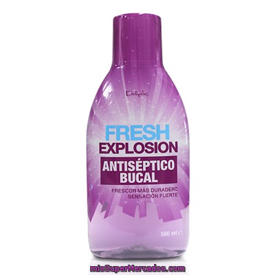 Enjuague Bucal Antiseptico Fresh Explosion (morado) ***producto Mejorado***, Deliplus, Botella 500 Cc