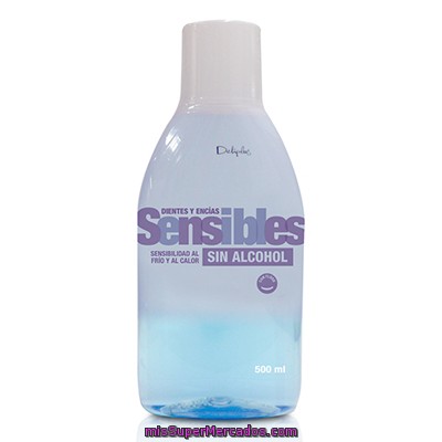 Enjuague Bucal Dientes Sensibles Sin Alcohol (azul Claro), Deliplus, Botella 500 Cc