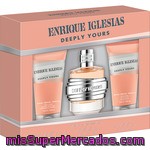 Enrique Iglesias Deeply Yours Eau De Toilette Natural Femenina Spray 90 Ml + Body Lotion Tubo 75 Ml + Gel De Baño Tubo 75 Ml