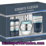 Enrique Iglesias Deeply Yours Eau De Toilette Natural Masculina Spray 90 Ml + Desodorante Spray 150 Ml + Champú & Gel Tubo 75 Ml