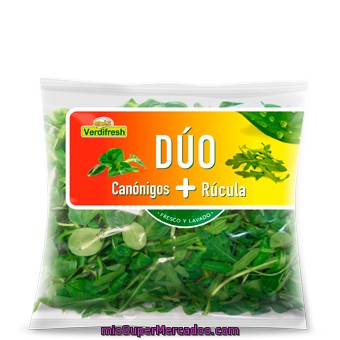 Ensalada Duo Canonigos Y Rucula, Verdifresh, Bolsa 100 G