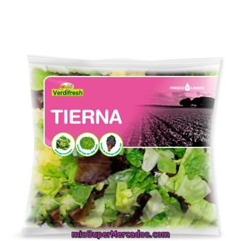 Ensalada Nueva Tierna(lechuga Trocadero,lechuga Hoja De Roble Verde Y Lechuga Batavia Roja), Verdifresh, Paquete 150 G