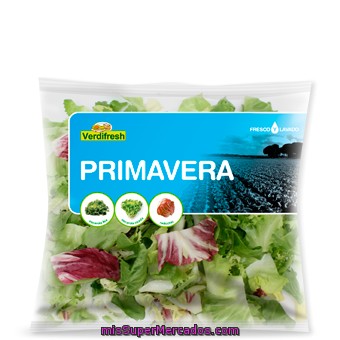 Ensalada Primavera (rodicchio, Escarola Lisa Y Rizada) ***bajada Pvp Peninsula Y Baleares***, Varios, Bolsa 200 G