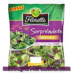 Ensalada Sorpréndete Intensa Compuesta Por Lechuga Batavia Verde Brote, Savia Roja, Canónigo Y Cebolla Roja Florette 100 Gramos