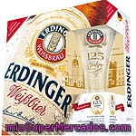 Erdinger Cerveza Rubia De Trigo Alemana Edición Especial 125 Aniversario Pack 5 Botella 50 Cl + Vaso De Regalo