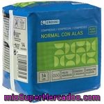 Eroski Compresa Normal Con Alas Ultra Aloe Vera 14u