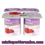 Eroski Yogur Desnatado Con Fresas 0% 4x125g