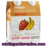 Eroski Yogur Líquido Bon Yourt Fresa/plátano 4x180g