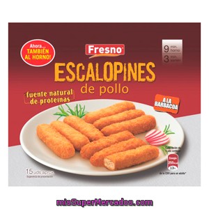 Escalopines Pollo Barbacoa Congelado, Fresno, Paquete 320 G