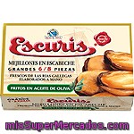 Escuris Mejillones En Escabeche Fritos 6-8 Piezas Lata 70 G Neto Escurrido