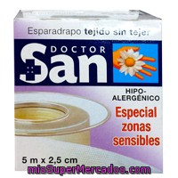 Esparadrapo Tejido Sin Tejer Hipoalergenico (5 M X 2,5 Cm), Doctor San, U