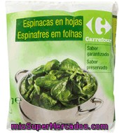 Espinacas Hojas En Porciones Carrefour 1 Kg.