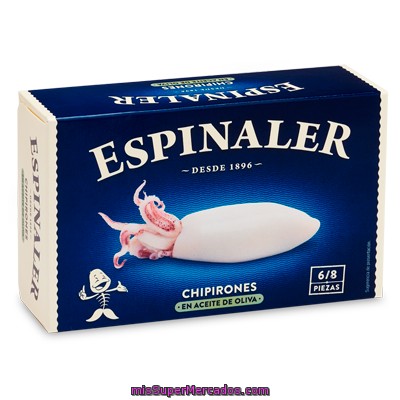 Espinaler Chipirones En Aceite De Oliva 6-8 Piezas Lata 72 G Neto Escurrido