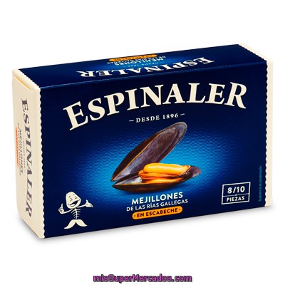 Espinaler Mejillones 8/10 Piezas. Maresme