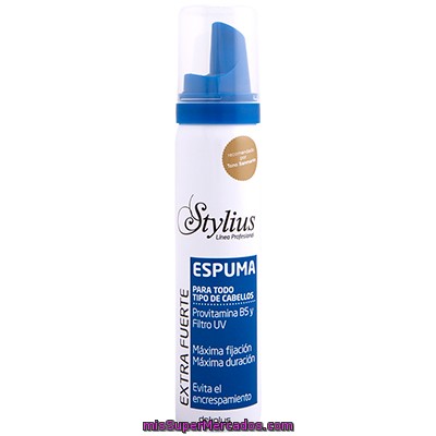 Espuma Cabello Extrafuerte Viaje Stylius, Deliplus, Botella 75 Cc