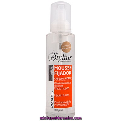 Espuma Cabello Fijacion Rizos Stylius (mousse), Deliplus, Bote 200 Cc