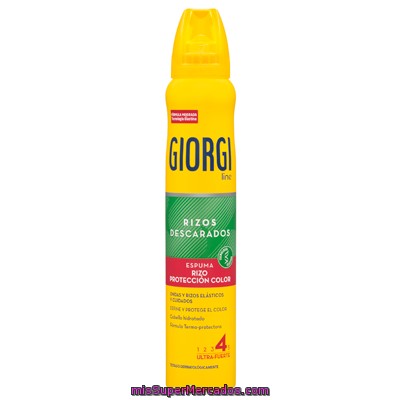 Espuma Fijadora Hidratante Protección Color Cabello Rizado Giorgi 200 Ml.