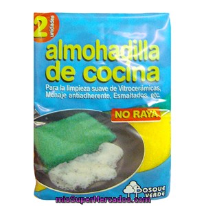 Estropajo Almohadilla Cocina, Bosque Verde, Pack 2 U