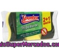 Estropajo Fibra Verde Con Esponja Spontex 1 Unidad