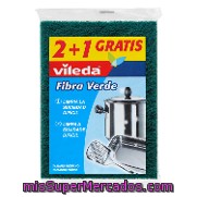 Estropajo Fibra Verde Vileda 3 Ud