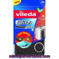 Estropajo Glitzi Power Inox Vileda, Pack 2 Unid.