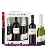 Estuche De 2 Cavas Anna Codorníu Brut + 1 Vino Viña Pomal Tinto Crianza Pack 3x75 Cl.