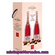 Estuche De Cava Brut Rosado Pinot Noir Juvé Y Camps Pack 2x75 Ml.