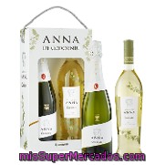 Estuche De Cava Y Vino D.o. Cataluña Viñas De Anna Blanco Chardonnay Codorníu-anna Pack 2x75 Cl.