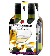 Estuche De Vino D.o. Cataluña Blanco Seco René Barbier Pack 4x25 Cl.