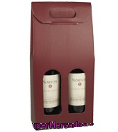 Estuche Vacío Para 2 Botellas De Vino Color Burdeos Papstar 1 Ud.