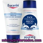 Eucerin Repair Crema De Manos Con Lactato Para Pieles Secas Y ásperas, Sin Perfumes Pack 2 Unidades