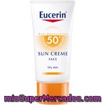 Eucerin Sun Crema Solar Facial Spf 50+ Para La Piel Seca Frasco 50 Ml