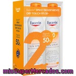 Eucerin Sun Transparent Protector Solar Spf 50+ Para Piel Sensible Spray Blister 2 Unidades