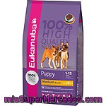 Eukanuba Puppy Medium Breed Alimento Completo Para Perros Júnior De Raza Mediana Rico En Pollo Bolsa 12 Kg