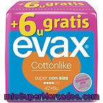 Evax Cottonlike Compresa Ultra Con Alas Súper Pack Ahorro 42 Unidades + 6 Gratis Envase 48 Unidades