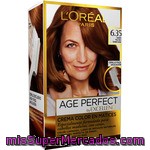 Excellence Age Perfect Tinte Castaño Muy Claro Dorado Caoba Nº 6.35 Crema Color En Matices Cajas 1 Unidad Para Cabellos Maduros Y Con Canas