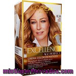 Excellence Age Perfect Tinte Rubio Dorado Cobrizo Nº 8.34 Crema Color En Matices Caja 1 Unidad Para Cabellos Maduros Y Blancos