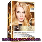 Excellence Intense Tinte Rubio Claro Dorado Nº 8.34 Caja 1 Unidad Crema Color Multi-reflejos Intensos