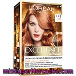 Excellence Intense Tinte Rubio Cobrizo Dorado Nº 7.43 Caja 1 Unidad Crema Color Multi-reflejos Intensos