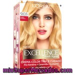 Excellence Tinte Rubio Icónico Nº 9.03 Crema Color Triple Cuidado Caja 1 Unidad Con Pro-keratina + Ceramida + Colágeno