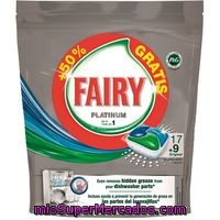 Fairy Lavavajillas Maquina Platinum Caja 17 + 9 Pastillas