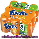 Fanta Naranja Pack 9 Latas 33 Cl