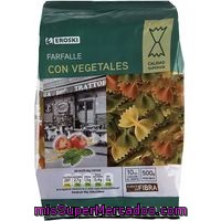 Farfalle Con Vegetales Eroski, Paquete 500 G