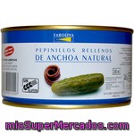 Faroliva Pepinillos Rellenos De Anchoa Natural Lata 130 G Neto Escurrido