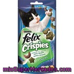 Felix Crispies Snacks Para Gatos Con Sabor A Carnes Y Verduras Bolsa 45 G