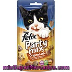Felix Party Mix Original Snack Para Gatos Con Sabor A Pollo, Hígado Y Pavo Paquete 60 G